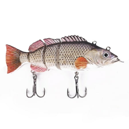 ShYlai Electronic Robotic Fishing Lure Wobbler 4 Segments Smart Auto Swimming Fish Bait