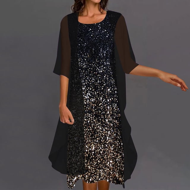 Fankiway Mode Femmes Robe Décontractée Col Rond Sans Manches Manteau Uni Ensemble Deux Pièces Robes d'Été pour Femmes Robes Sans Manches pour Femmes Grande Taille