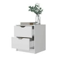 thumbnail image 5 of Modern White Two-Drawer Nightstand for Bedroom Storage, 5 of 6
