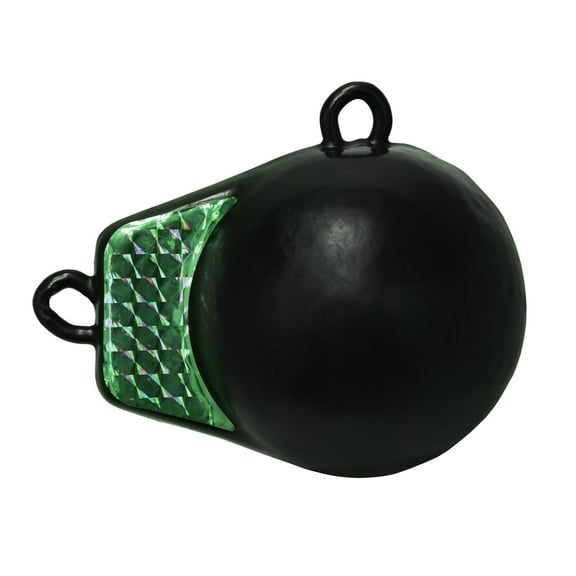 Extreme Max 3006.9261 Coated Ball-with-Fin Downrigger Weight - 3 lbs. with Green Flash