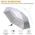 thumbnail image 4 of G4Free UPF 50+ UV Protection Travel Umbrella 42/46 Inch Windproof Silver Coating Sun Blocking Umbrella, 4 of 8