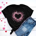 thumbnail image 5 of Zedker Women's Plus Size Tops, Women Cute Heart Graphic Tees Shirts Valentines Gifts Short Sleeve Crewneck Tee Tops Black L, 5 of 6