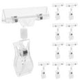 thumbnail image 1 of SHISUYAN 10PCS Plastic Transparent Label Clips Price Tag Clamp Note Fixator for Home Shooping Mall Market, 1 of 8