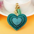 thumbnail image 3 of Langgg Keyring Keyholder DIY Small Decorative Purse Pendent Multipurpose Sweet Gift Workmanship Bag Decor Heart Keychain Green 1Set, 3 of 6