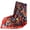 Red, variant on Silk Scarf, Boho Printed Square Headband Scarf Bandana for Women