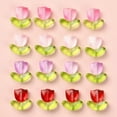 thumbnail image 3 of U8MO 50x Lampwork Glass Loose Leaf Beads Spacer Flower Beads for Jewelry Making Craft, 3 of 6