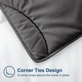 thumbnail image 6 of D.N.G. BEDDINGS 5 Piece Luxury Wavy Stitching Comforter Set Super Soft, All Season, 800 Thread Count, 100% Egyptian Cotton, With 6 Corner Tabs, King/California King Size Dark Grey Color, 6 of 6