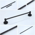 thumbnail image 4 of 4-Piece Black Bathroom Hardware Set Wall Mounted with Towel Bar, Toilet Paper Holder, Robe Hook and Towel Ring, 4 of 7