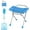 Blue Folding Shower Chair, variant on Folding Shower Chair Seat, 17.5" Stainless Steel Small Shower Chair for Inside Shower with Pad, 400lbs Portable Travel Shower Stool, Safety Anti-Slip Bath Chair for Seniors, Disabled, Gray