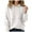 White, variant on Women's Sweater Hoodie 2025 Fall Winter Long Sleeve Casual Plain Knit Hooded Sweatshirt Pullover Top