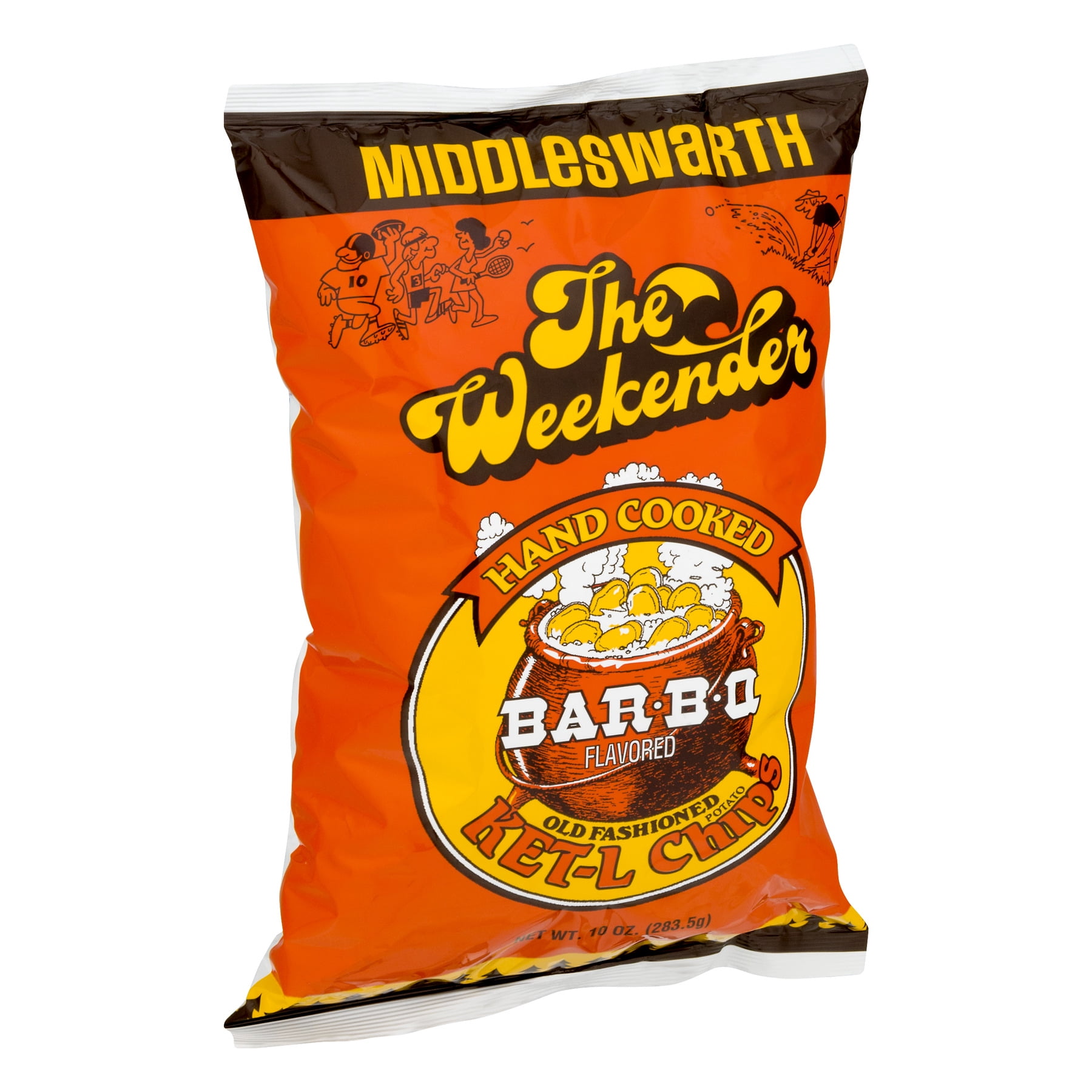 Middleswarth The Weekender Hand Cooked Bar. B. Q Old Fashioned Ket L Chips, 10 Oz.