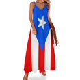 thumbnail image 1 of Vestido sin mangas con edredón y bandera de Puerto Rico Vestidos de novia de moda para mujer, 1 of 7