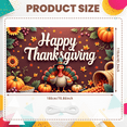 thumbnail image 3 of Decorative Design Happy Thanksgiving Banner Colorful Theme Fall Leaves Turkey Illustration for Thanksgiving Celebration Holiday Party Autumn Decoration, 3 of 9