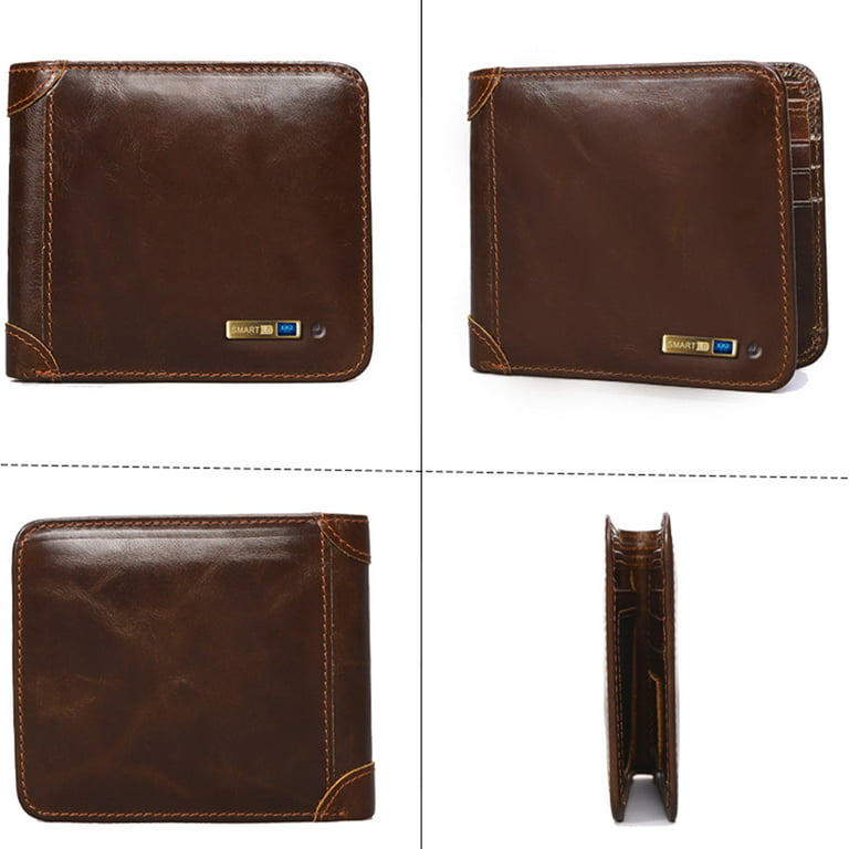 Smart Wallet Bluetooth Anti Lost Genuine Leather Men Wallets Soft