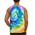 thumbnail image 4 of PNTUTB Tank Tops for Men Sleeveless Tops Casual Crew-Neck Sports Vest Fashionable Ombre-Printed Tops Lightweight Breathable Loose Comfortable Tank Tops, 4 of 6