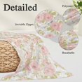 thumbnail image 3 of Pink Flowers Lumar Pillow Covers,Country Botanical Floral Leaves Romantic Soft Breathable Throw Pillow Cases with Invisible Zipper,Decorative Pillowcase Pillows Protectors for Sofa Bed Chair 16"x24", 3 of 9