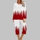 thumbnail image 1 of Puntoco Conjunto Capris de Manga Larga con Cuello Redondo y Estampado navideño para Mujer Puntoco Puntoco-6864, 1 of 5