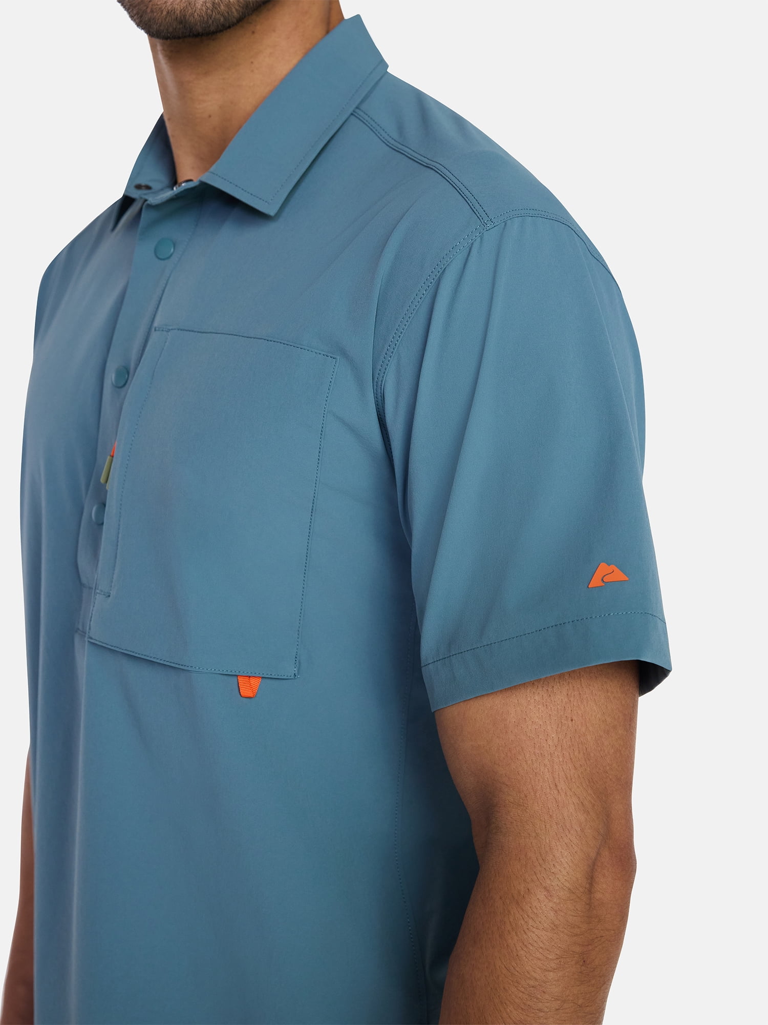 Ozark Trail Men's Popover Shirt with Short Sleeves, Sizes S-3XL