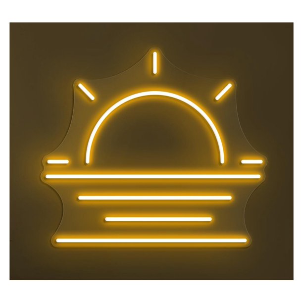 Letrero De Neón LED Para Atardecer Y Amanecer, Océano, Playa, Mar, Naturaleza, Decoración Pared, Sala Juegos, Dormitorio, Bar, Estar 40cm
