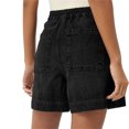 thumbnail image 5 of Summer Women High Waisted Casual Denim Shorts Denim Shorts Wide Leg Shorts with Pockets, 5 of 7
