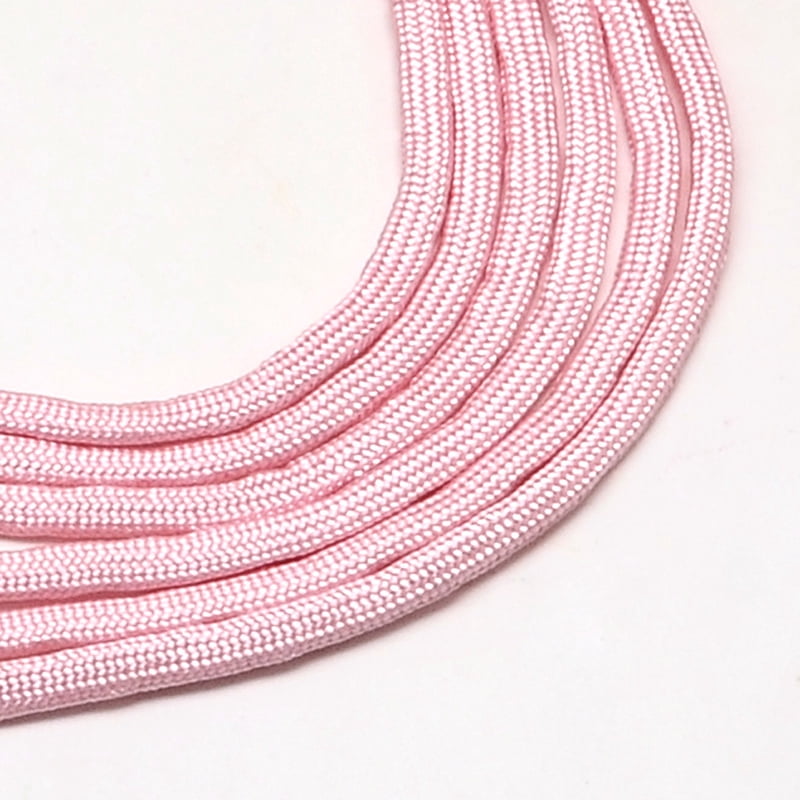 1 bundle 7 Inner Cores Polyester Spandex Cord Ropes Solid color for Rope Bracelets Making Pink 4~5mm 109.36 yards(100m)/bundle 420~500g/bundle