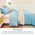 thumbnail image 4 of ZRNBAST Luxury Fluffy Fuzzy Queen Comforter Set 3 Pieces Light Blue Plush Fleece Comforter Bedding Set Heavy Faux Fur Comforter with 2 Pillowcases(Light Blue,Queen), 4 of 7