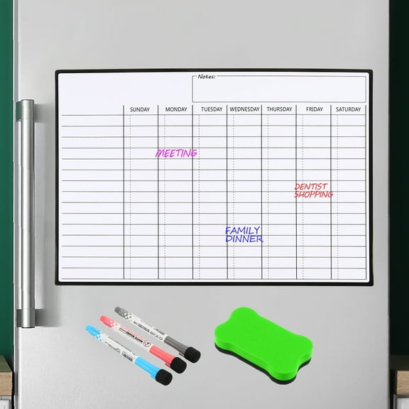Uxcell 16.9" x 11.8" Magnetic Chore Organizer, Dry Erase Whiteboard