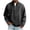 Black, variant on Mens Quarter Zip Pullover Vintage Distressed Stand Collar Denim Sweatshirts Loose Casual Mock Neck Golf Shirts