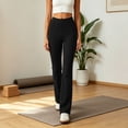 thumbnail image 6 of Women's Stretch Straight Leg Dress Work Pants Business Casual Trousers Breathable Yoga Pants, 6 of 8