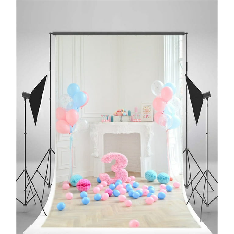 GreenDecor Polyster 5x7ft 3rd Birthday Backdrop Sweet Balloons Mantel  Photography Background Kid Child Girl Artistic Portrait Party Indoor  Decoration Photo Shoot Studio Props Video Drop - Walmart.com