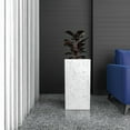 thumbnail image 4 of LeisureMod Terra Fiberstone and MGO Clay Planter, Mid-Century Modern Tall Square Planter Pot for Indoor and Outdoor (Dotted White, 31 Inch), 4 of 7