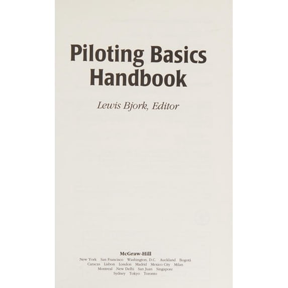 Pre-Owned Piloting Basics Handbook (Hardcover) 0071361049 9780071361040