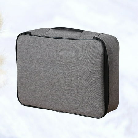 LOLIPPYY Storage Pouch in Grey Waterproof Oxford Cloth Lightweight Portable with Convenient Handle