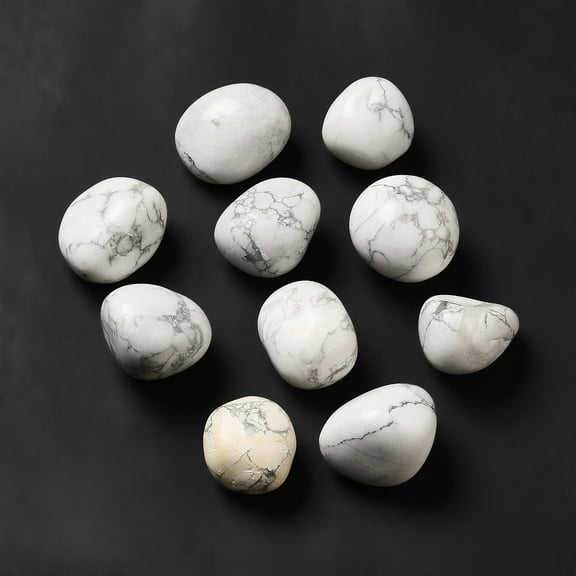 Natural Howlite Beads Tumbled Stone Healing Stones for Reiki Healing Crystals Chakra Balancing Vase Filler Gems No Hole/Undrilled Nuggets 17~30x15~27x8~22mm