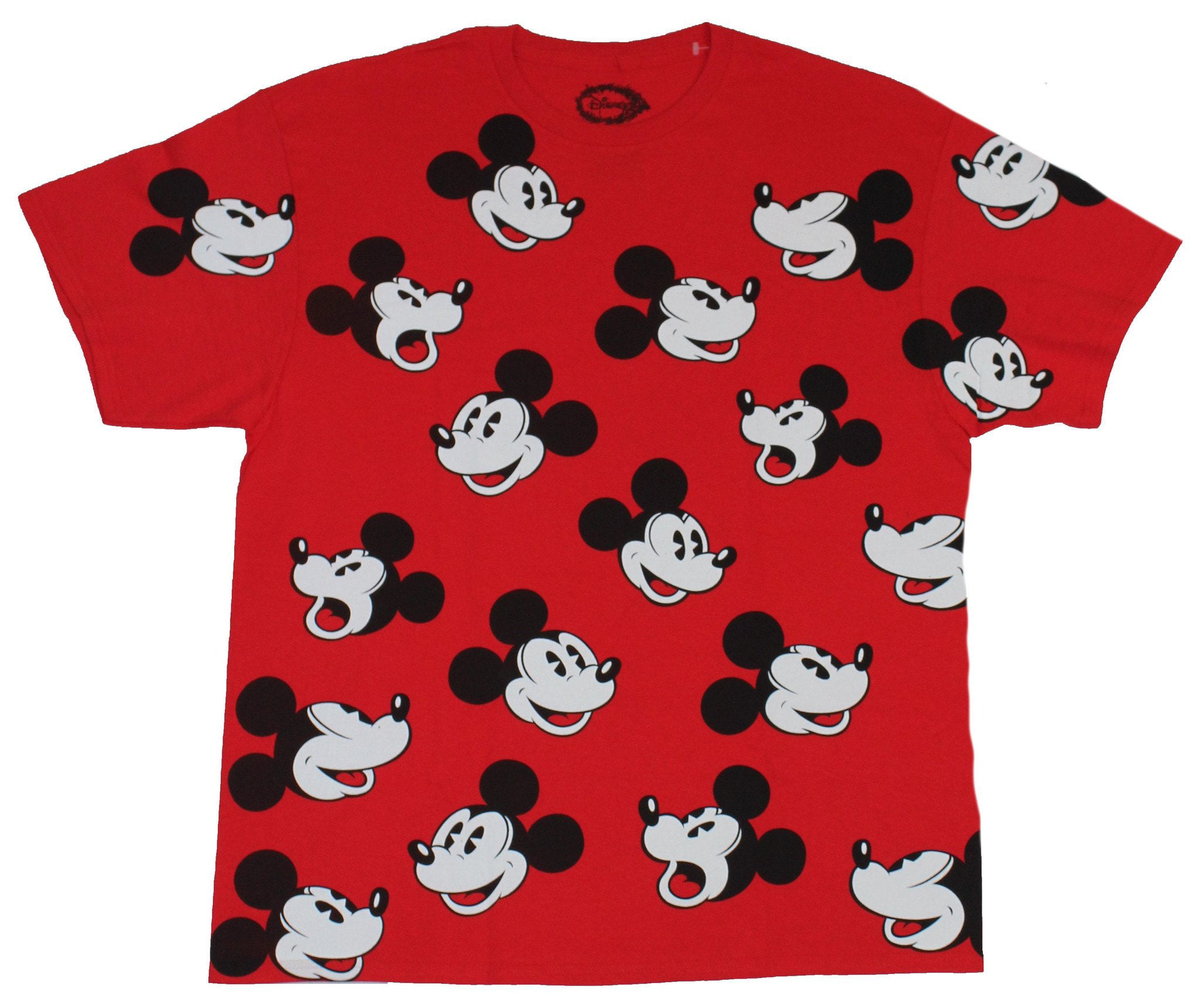 Disney - Mickey Mouse Mens T-Shirt - Expressions of Mickey Allover ...