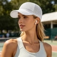 thumbnail image 4 of Yuanlong Unisex Baseball Cap Mesh Curved Brim Summer Sun Hat Solid Color Classic Outdoor Activities Cap, 4 of 5