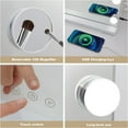 thumbnail image 7 of PULUOMIS Large Vanity Mirror Hollywood Style 15/18 LED Lights Makeup Mirror USB Charging, 7 of 7