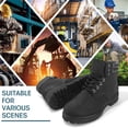 thumbnail image 6 of Jacata Work Boots for Men Soft Toe Non Slip Leather Construction Boots (Black Size 8), 6 of 7