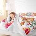 thumbnail image 4 of Feelyou Winter Christmas Cabin Queen Comforter Set, Pink Rustic Truck Bedding Sets, Gingerbread Man Snowman Reversible Bedding Comforter Set, Microfiber Bedroom Decor, 3 Pieces, 4 of 8