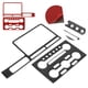 thumbnail image 1 of Decoración de fibra de carbono, 2 piezas/juego de cubierta de panel de tablero de instrumentos de decoración interior de automóvil central de fibra de carbono ultra sensible, 1 of 9