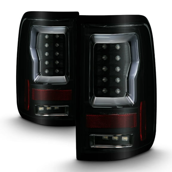 AKKON - Fits 04-08 Ford F150 Pickup Styleside V2 Light Bar LED Black Smoked Tail Lights Lamp Left Right Side Pair