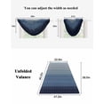 thumbnail image 6 of Waterfall Valances for Windows, Blue Grey Ombre Geometric Kitchen Sheer Valance Curtains, Modern Abstract Art Rod Pocket Elegant Swag Valances for Living Room Bedroom, 47.2"x38.5", 2 Panel, 6 of 8