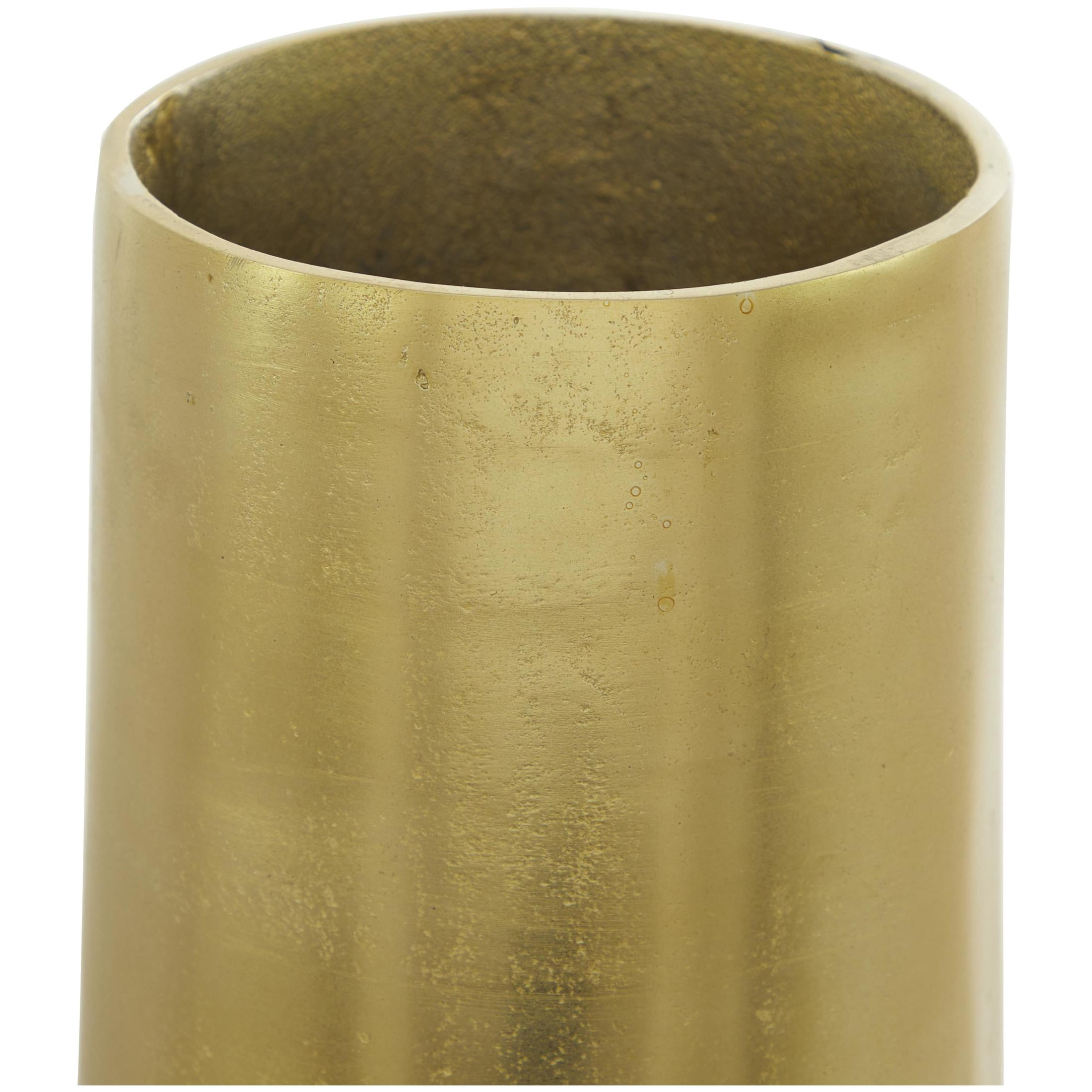 DecMode 31" Gold Aluminum Metal Vase