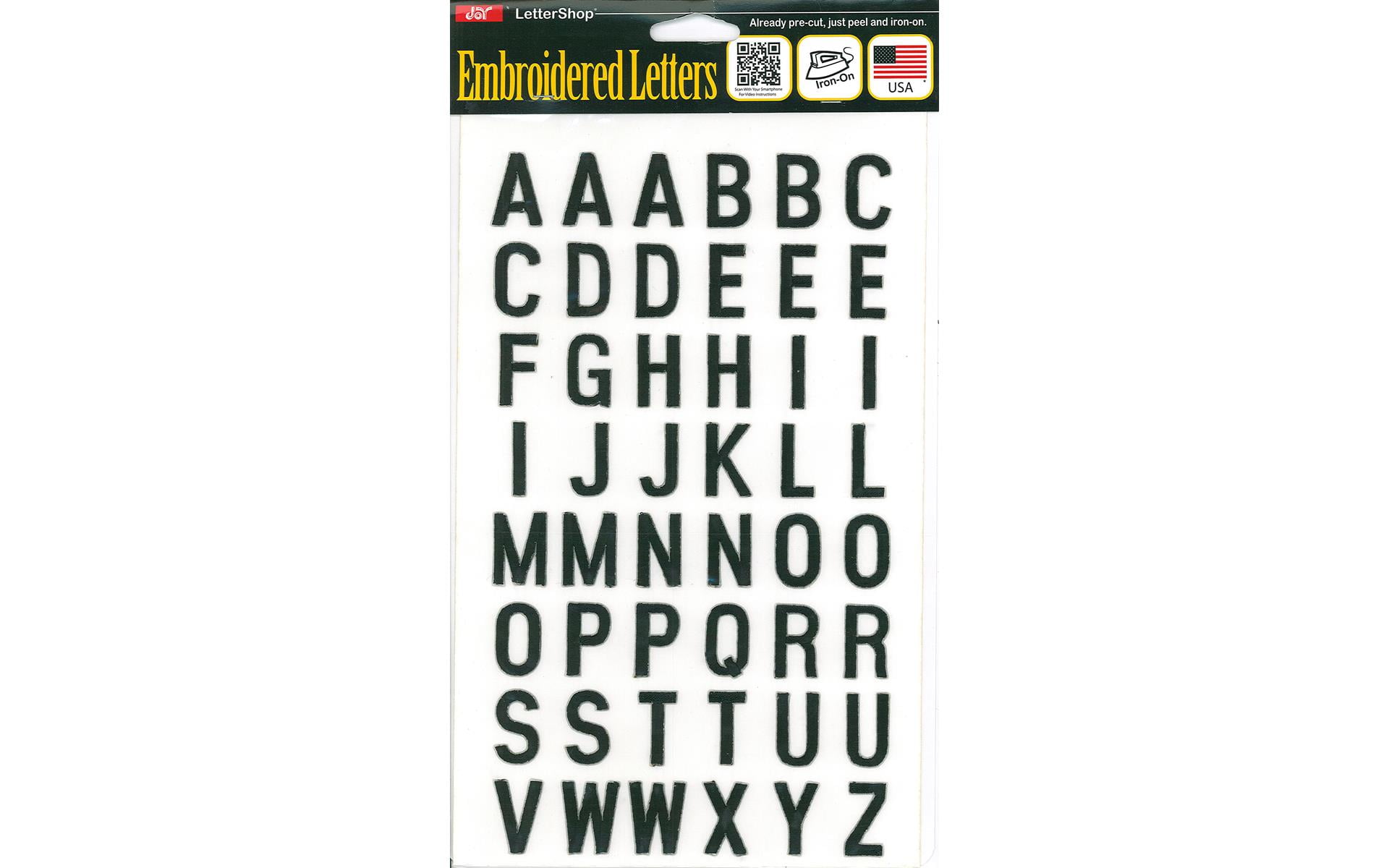 Joy Applique Letter Iron On Alpha 1" Black Walmart Canada