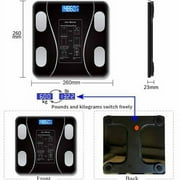 Bluetooth Smart Bathroom Scales for Body Weight Digital Scale Body Fat BMI Scale,Auto Body Composition Analyzer with Smartphone APP,Best Fitness Weight Loss Scale Health Monitor-Black