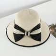 thumbnail image 2 of CYSFASHION Fedora Hats for Women Retro Classic Soft Panama Short Brim Elegant Bucket Hat Beige, 2 of 9