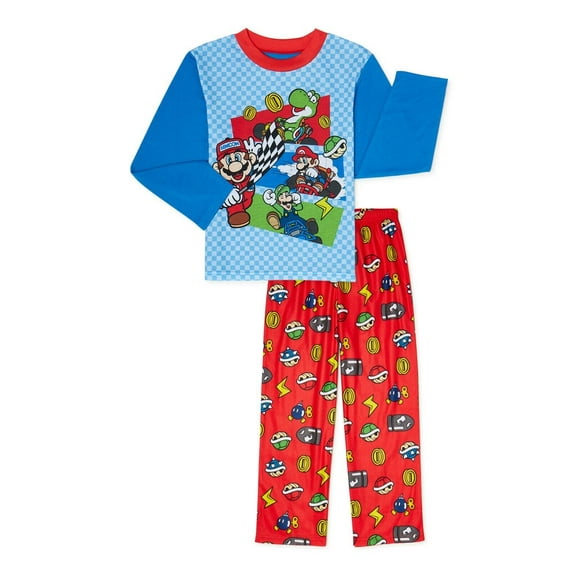 Super Mario 2 PC Long Sleeve Pajama Set Boy Size 6