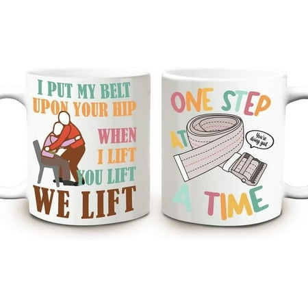 

Funny Physical Therapy Gifts - Coffee Mugs Ceramic 11oz National Physical Therapy Month Gift for Women Men Physical Therapist Cups For Coworkers PT Appreciation Gift