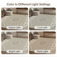 thumbnail image 5 of ODIKA 9'x12' Beige Taupe Mist Medallion Diamond Star Washable Area Rug Traditional Ornate Botanical Corner Flourish for Dining Room, Basement, Large Office, Non-Slip Chair-Friendly, 5 of 5