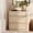 Beige, variant on Modern 3-Drawer Wood Dresser, Handle-Free Push-Press Storage Chest with Solid Floor Base, Minimalist Storage Cabinet for Bedroom Living Room, Black